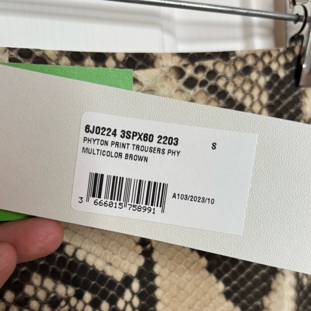 NWT Stella McCartney Python Print Trousers in Bro… - image 4